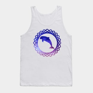 Galaxy dolphin Tank Top